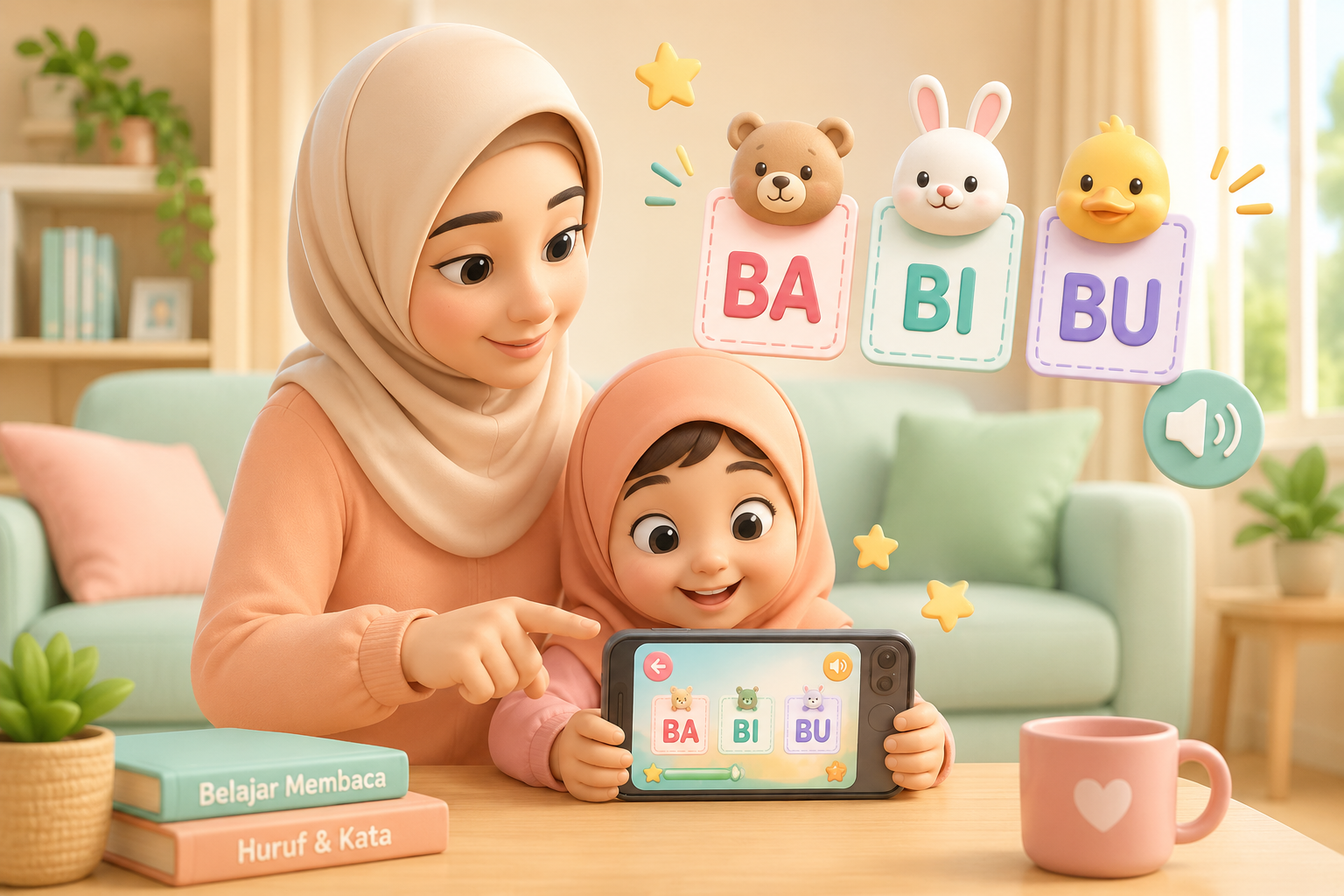 Ilustrasi ekosistem game edukasi CubiSmile